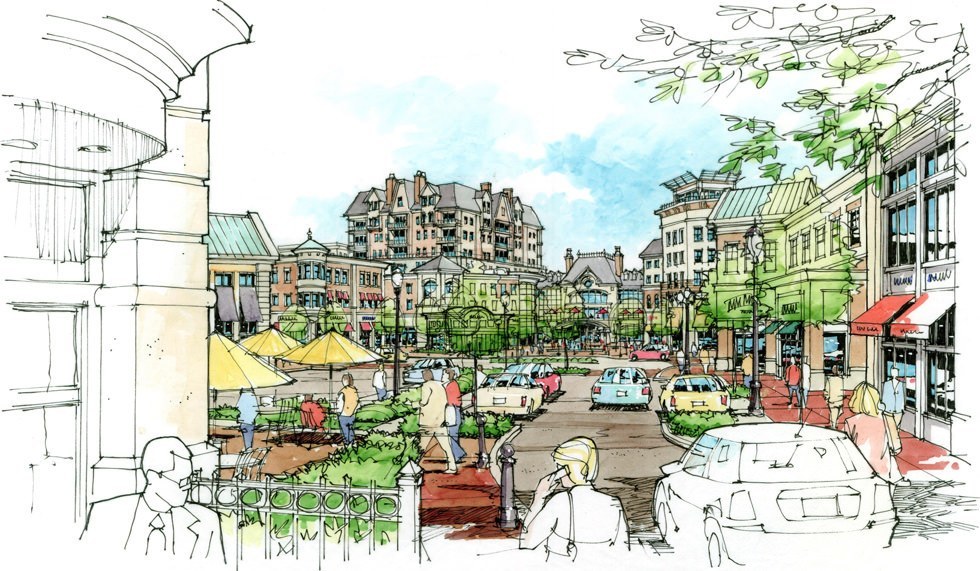 Prudhommes Landing Town Center mixed-use development in Lincoln, Ontario.